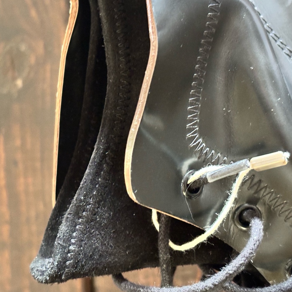 Buttero Shiny Black Leather Men's Boots - Picture 8 of 15